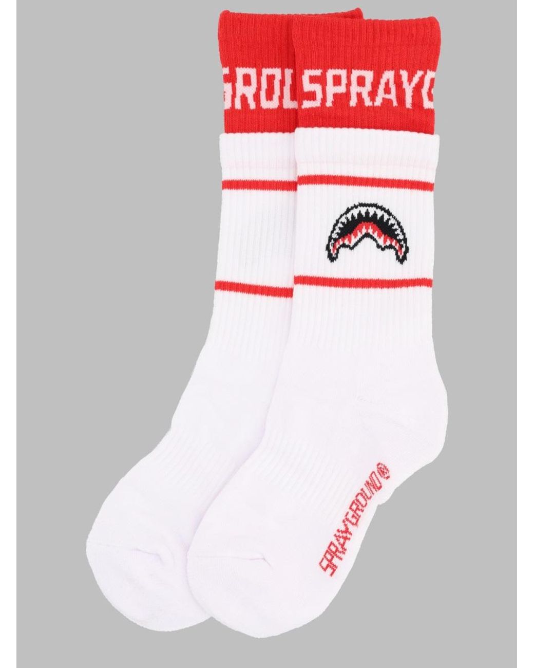 Sprayground Red Spray-Pattern Crew Socks For Kids