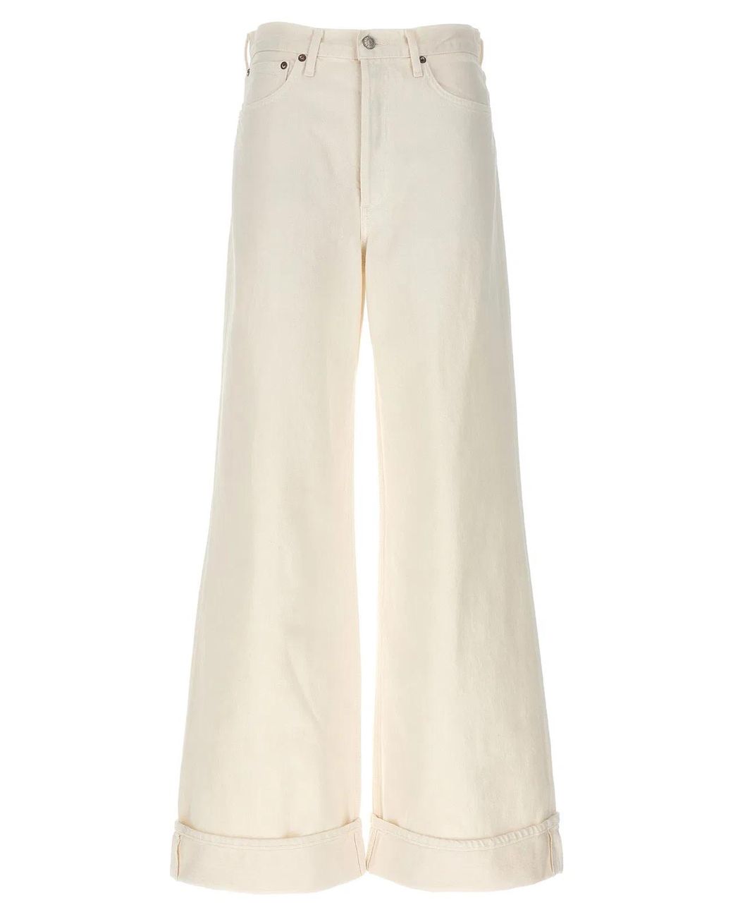 Agolde White 'Dame' Jeans