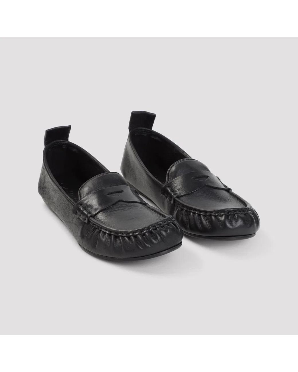 Acne Blue Leather Loafers