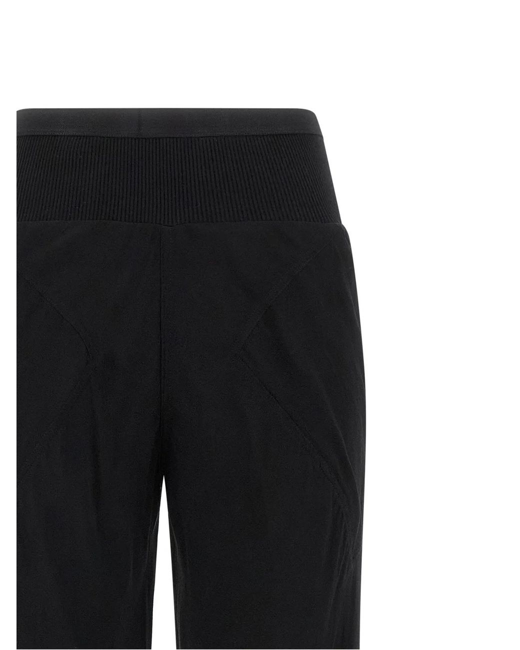 Rick Owens Black Silk Flared Pants