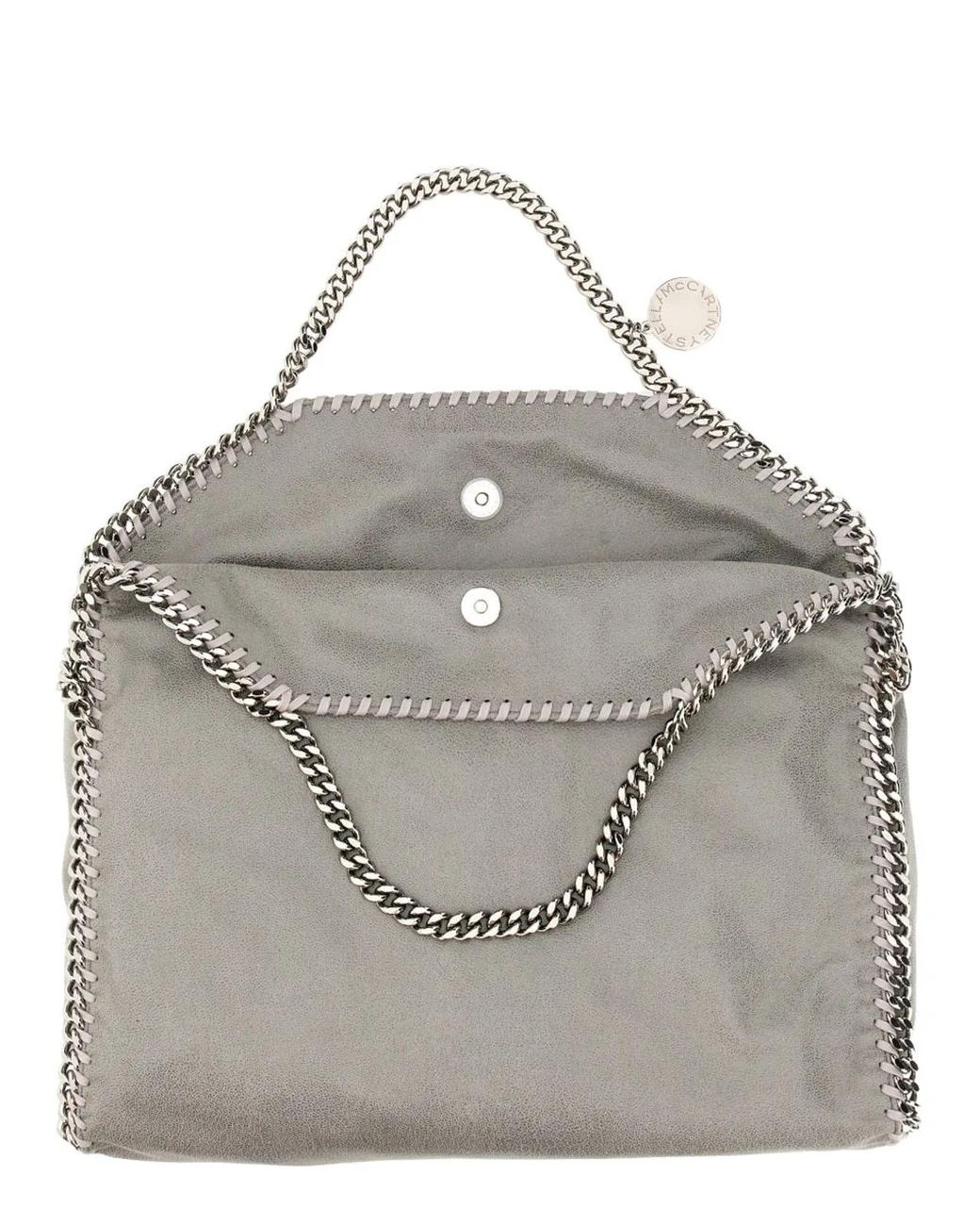 Stella McCartney Gray Tote Bag Falabella Fold Over Shoulder