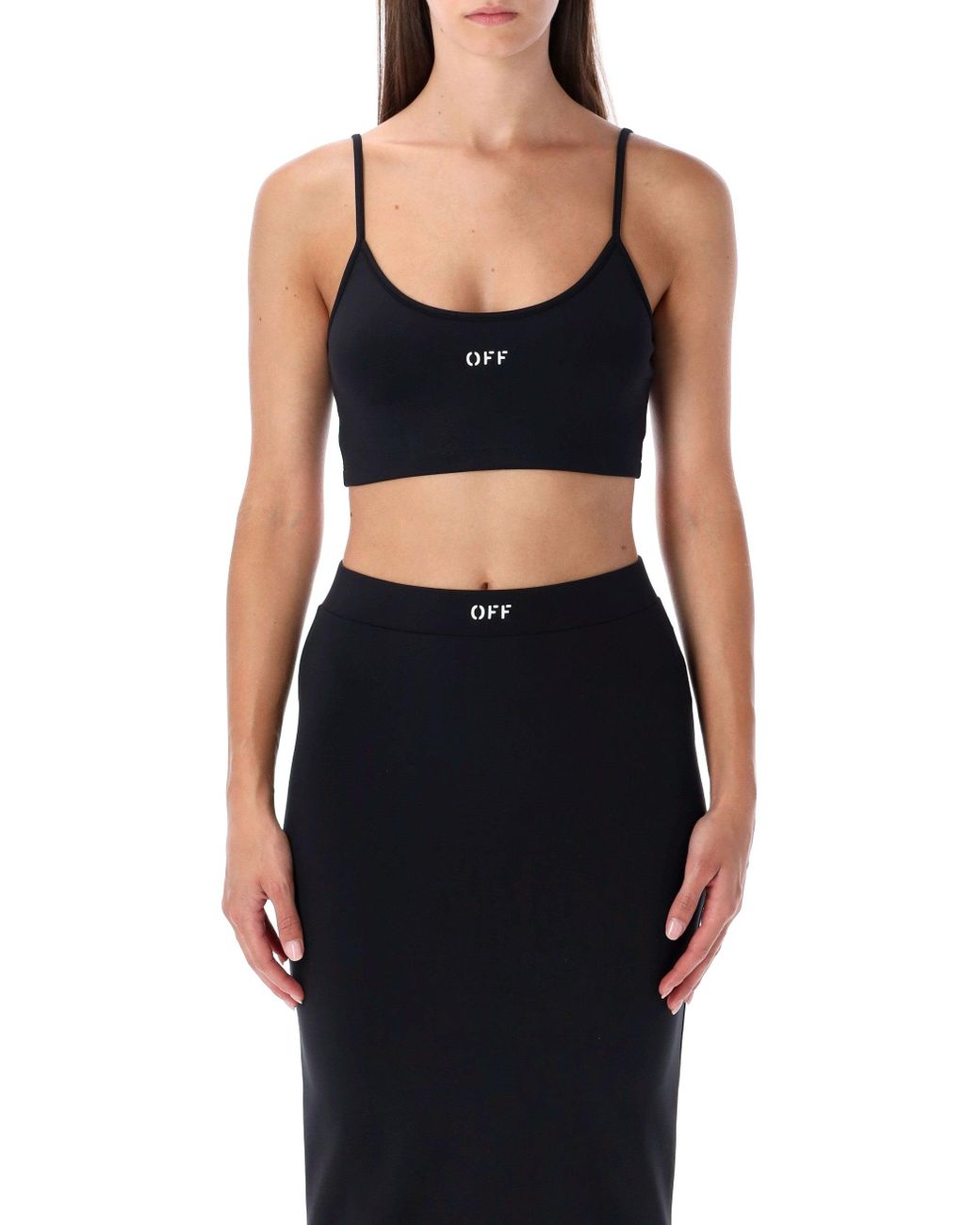 Off-White c/o Virgil Abloh Black Sleek Spaghetti Strap Top