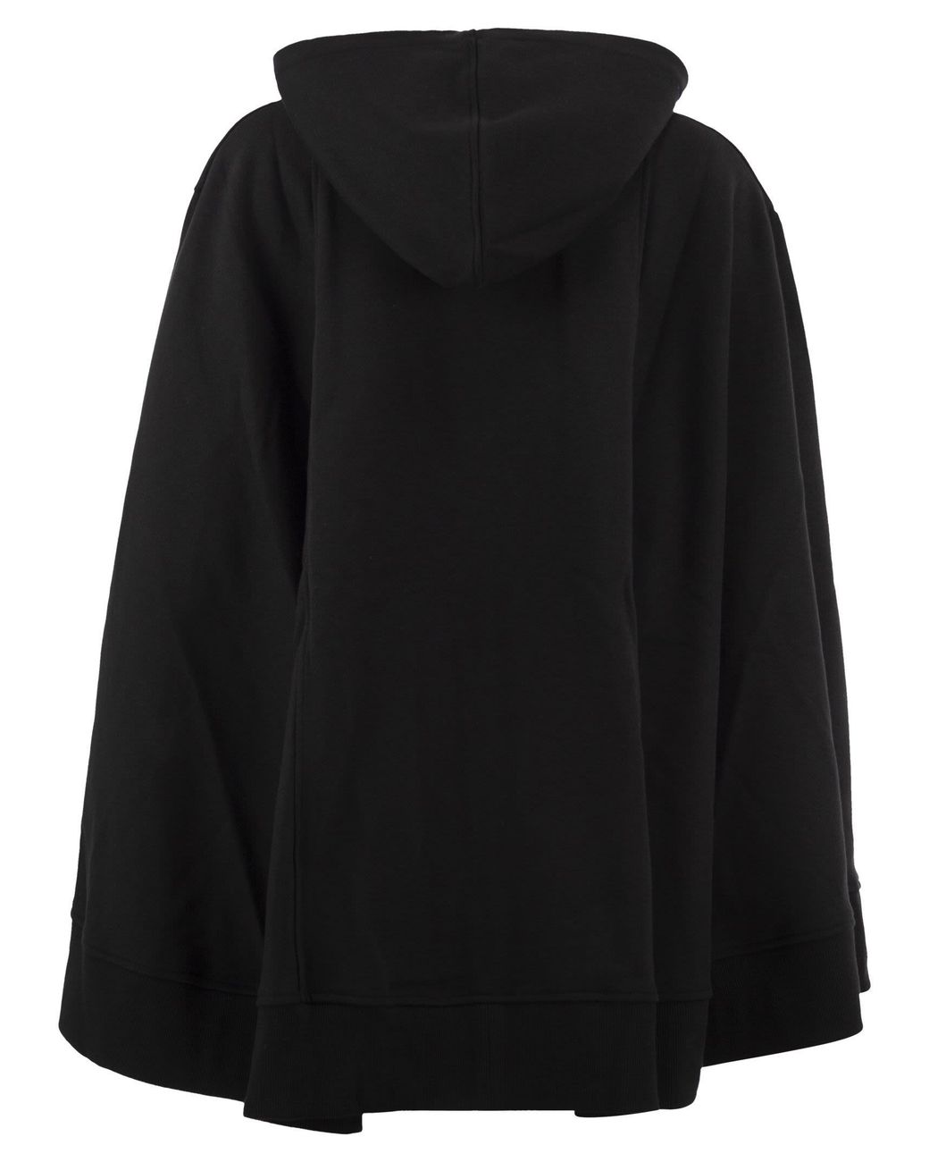 7 For All Mankind Black Oversized Cotton Zip-Up Hoodie