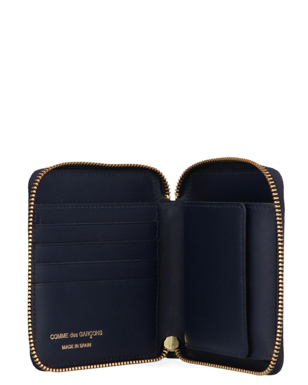 Comme des Garçons Blue Zipped Wallet for men