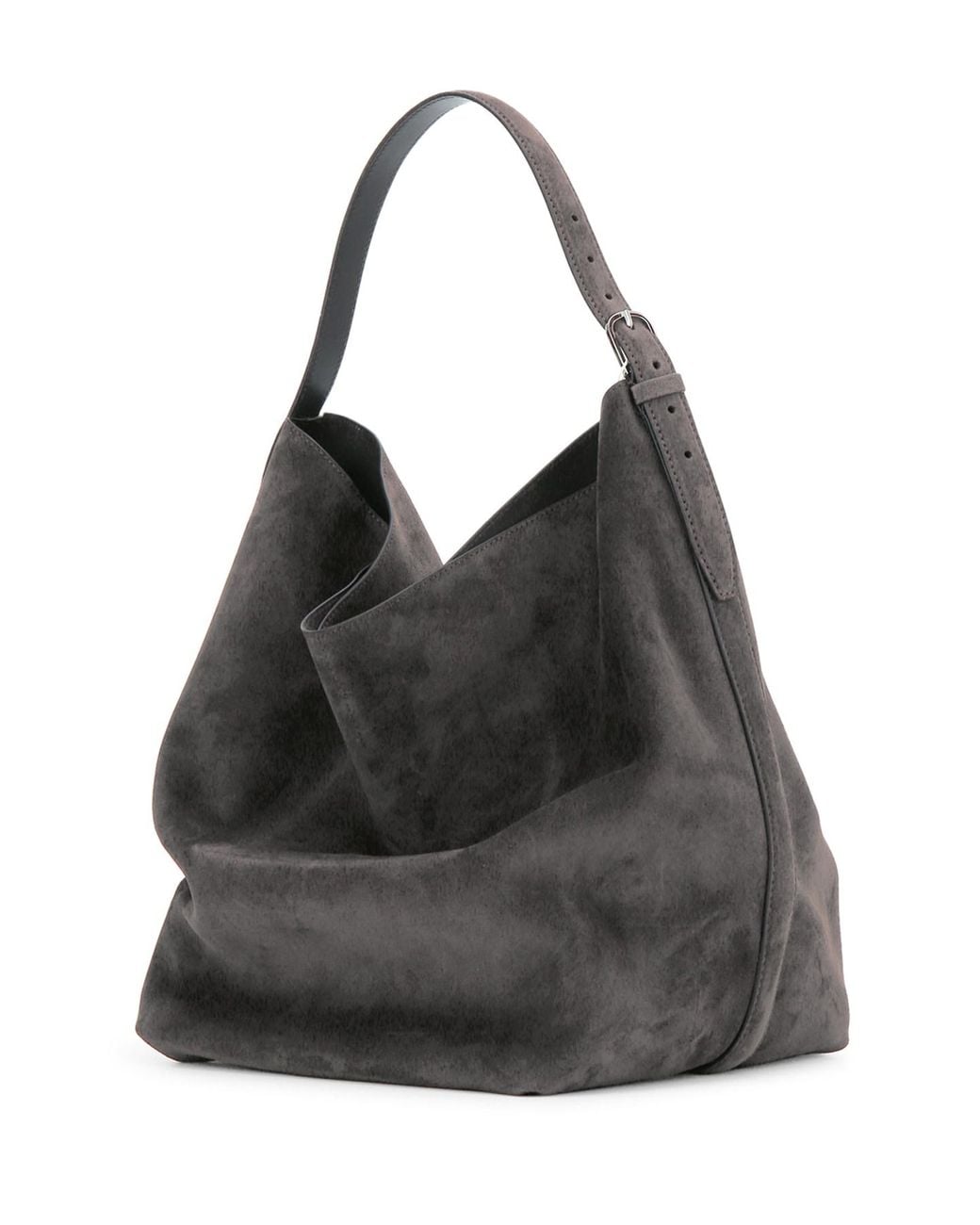 Totême Black Belted Suede Tote