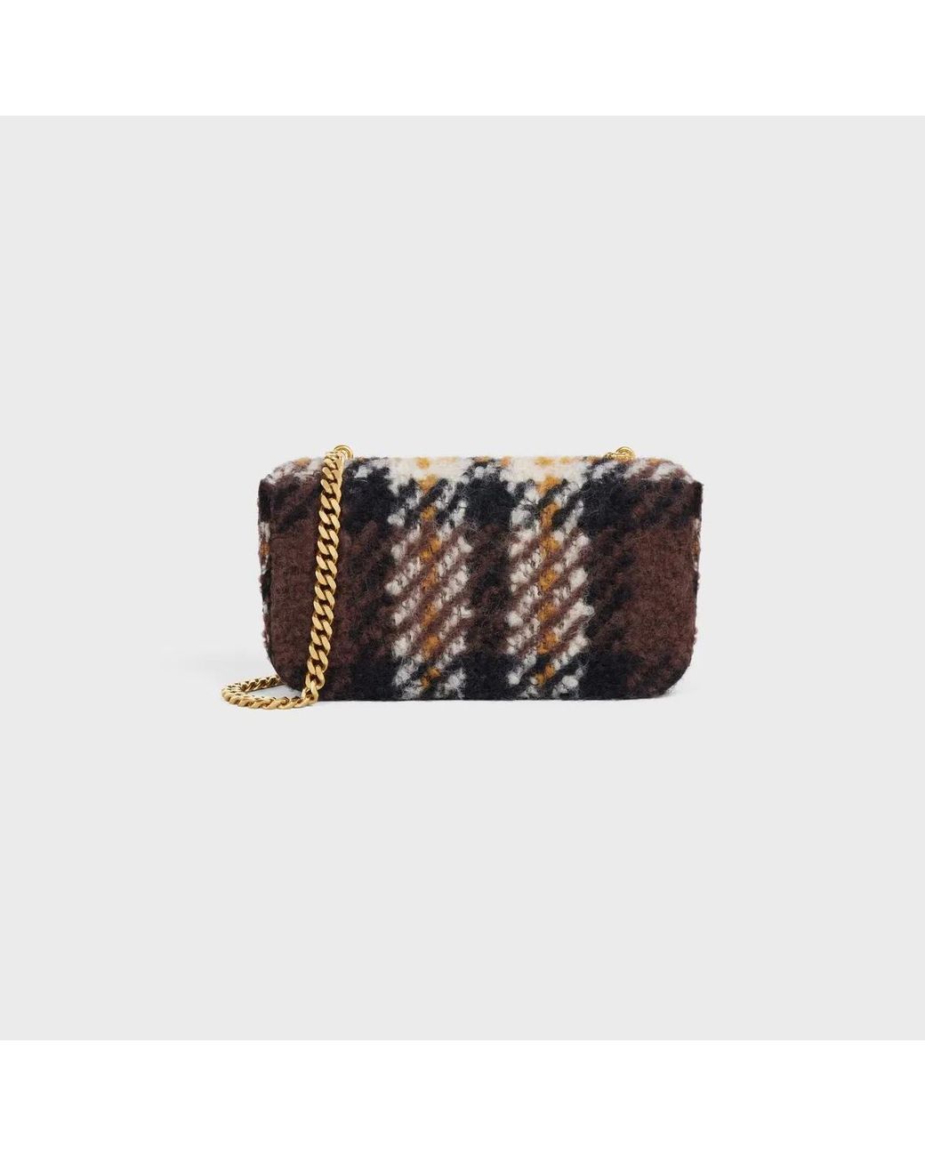 Céline Black Triomphe Shoulder Bag - Yellow/brw