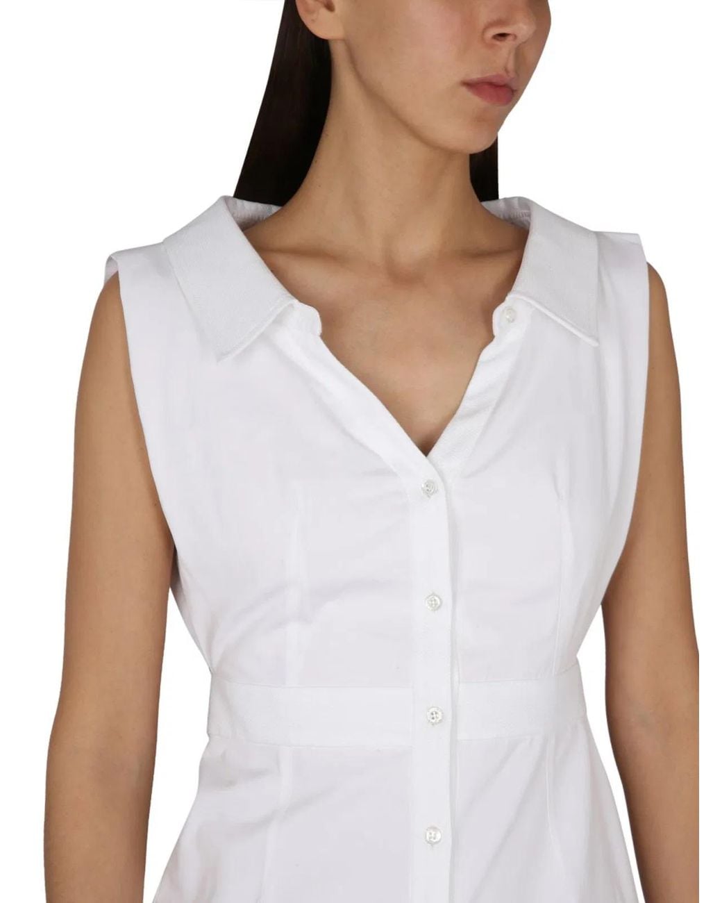 McQueen White Cotton Dress