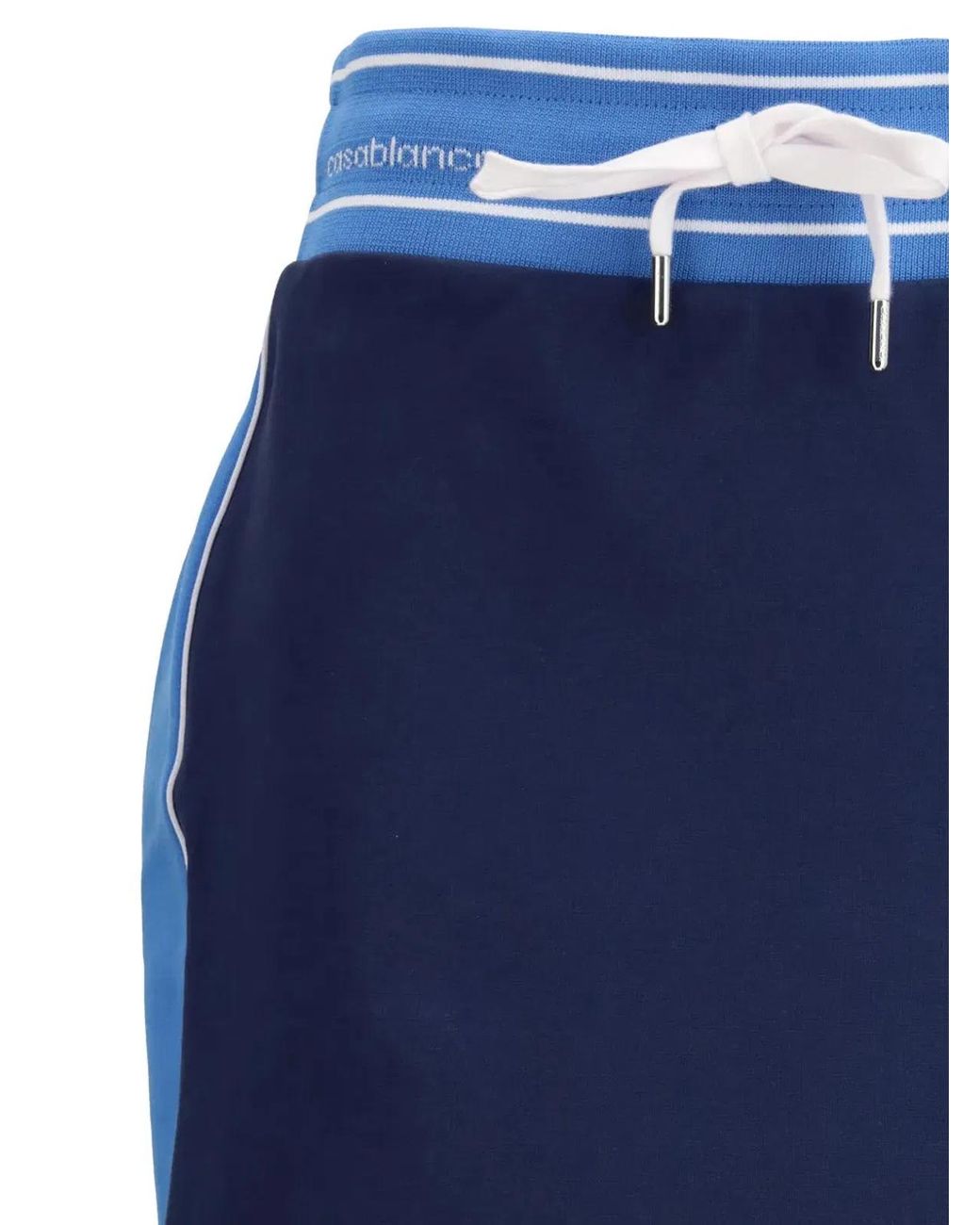 Casablanca Blue Drawstring Mini Skirt