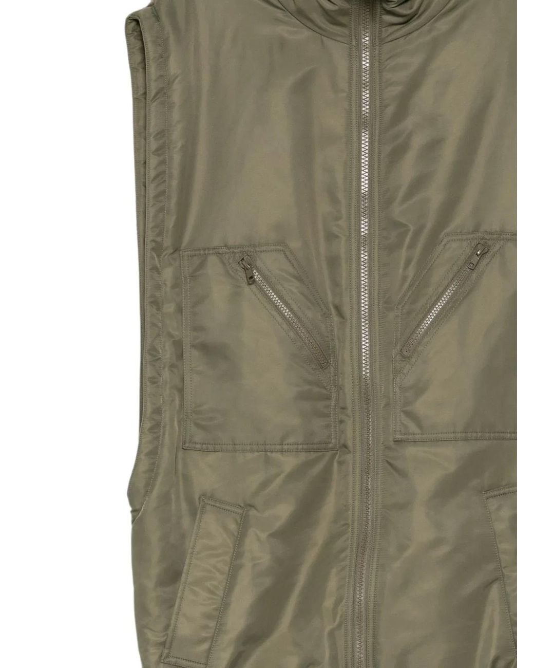 MM6 by Maison Margiela Green Oversized Down Vest