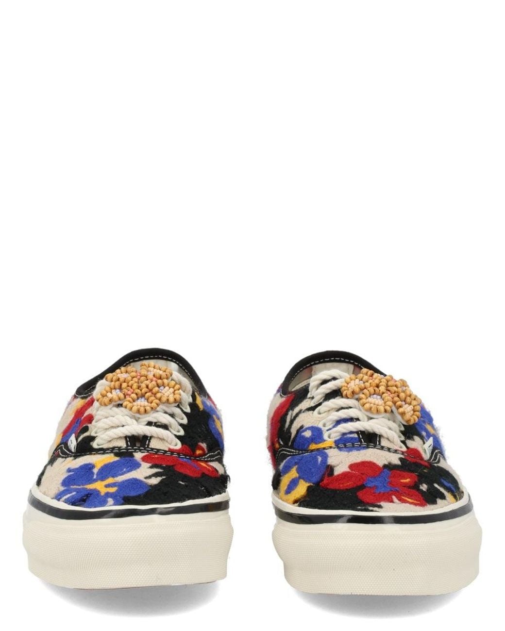 Vans White Multicolour Textile Sneakers