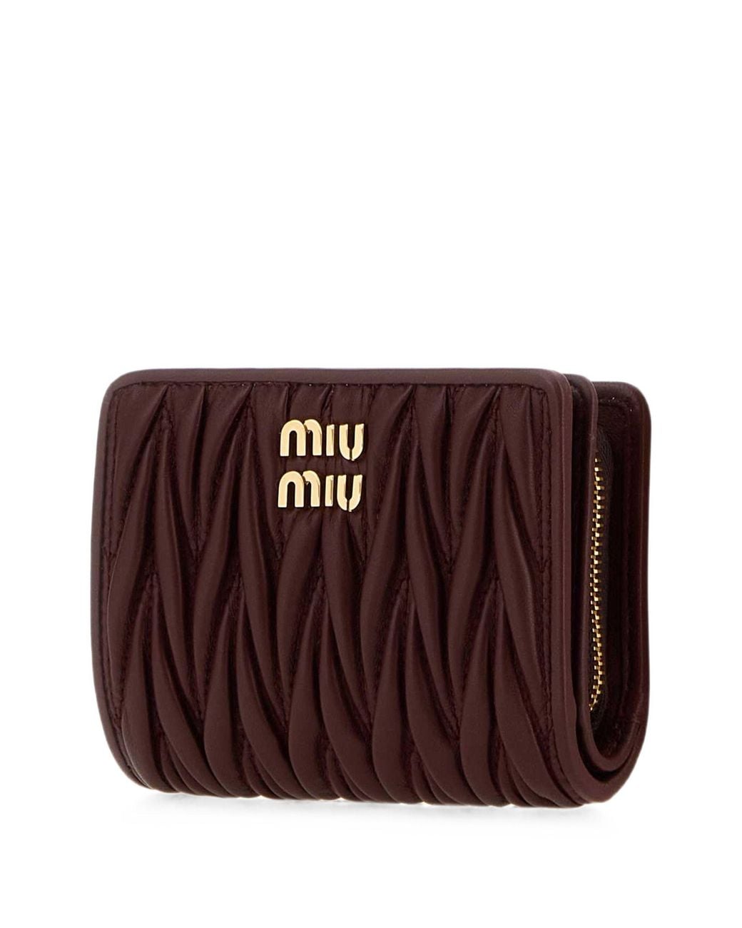 Miu Miu Purple Matelassé Wallet