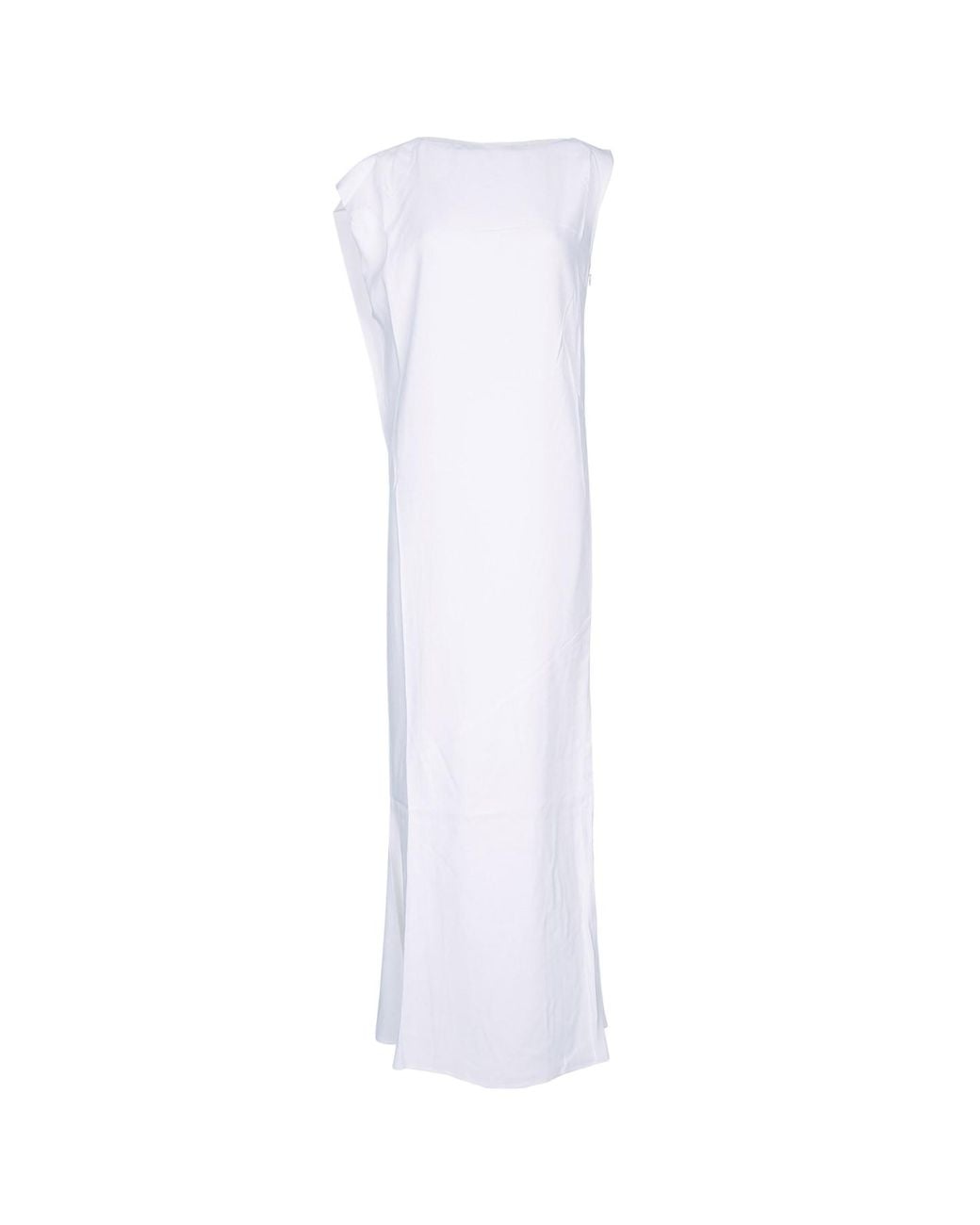 Jacquemus White Sculpted Draped Long Dress