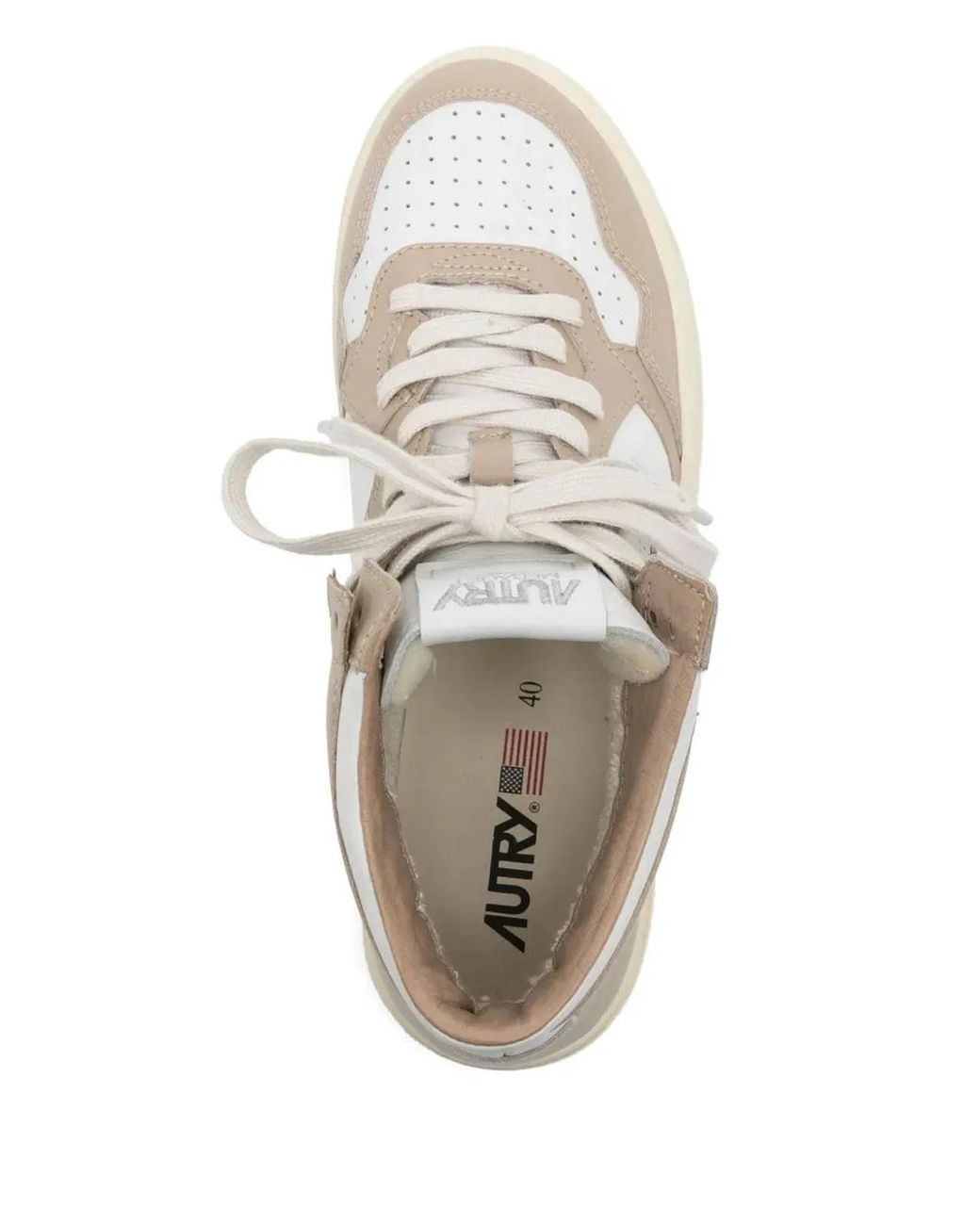 Autry White Sneaker Medalist Mid Be