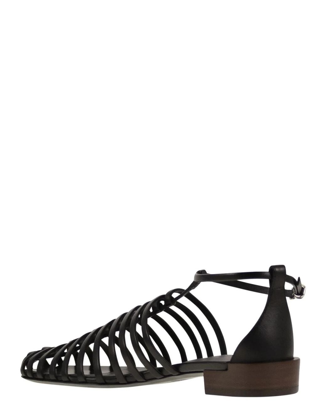 Tod's Black Leather Sandal