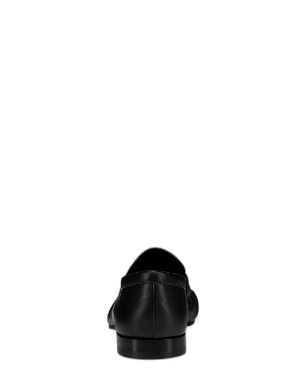 Christian Louboutin Black Leather Loafers for men