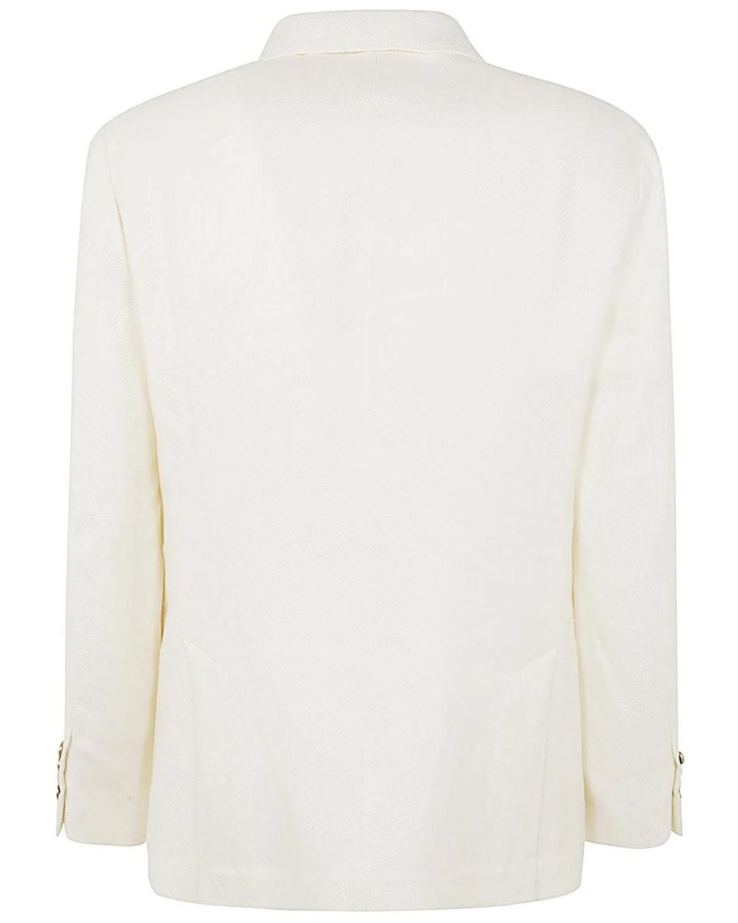 Brunello Cucinelli White Suit Type Jacket for men