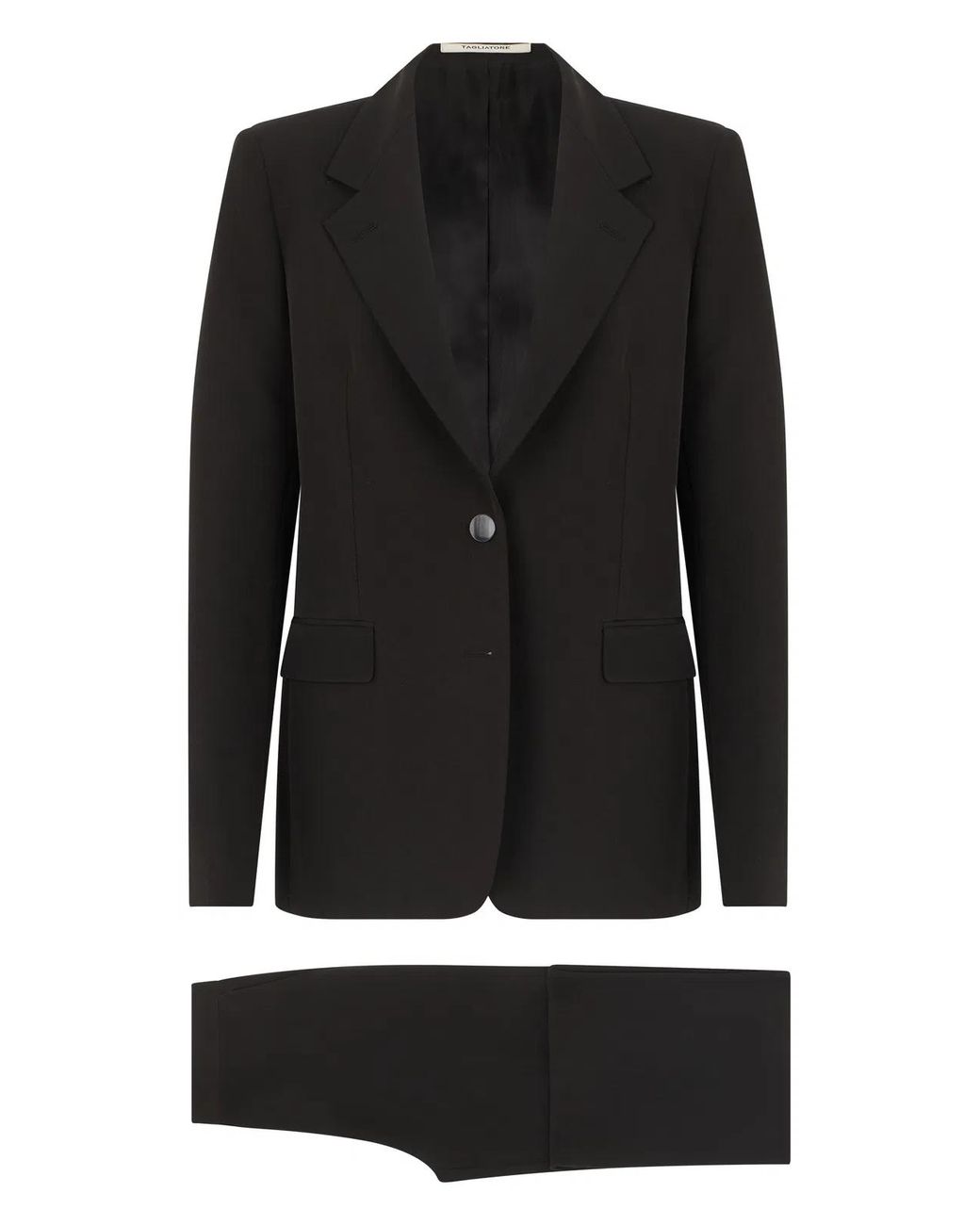 0205 Tagliatore Black Single-Breasted Blazer for men
