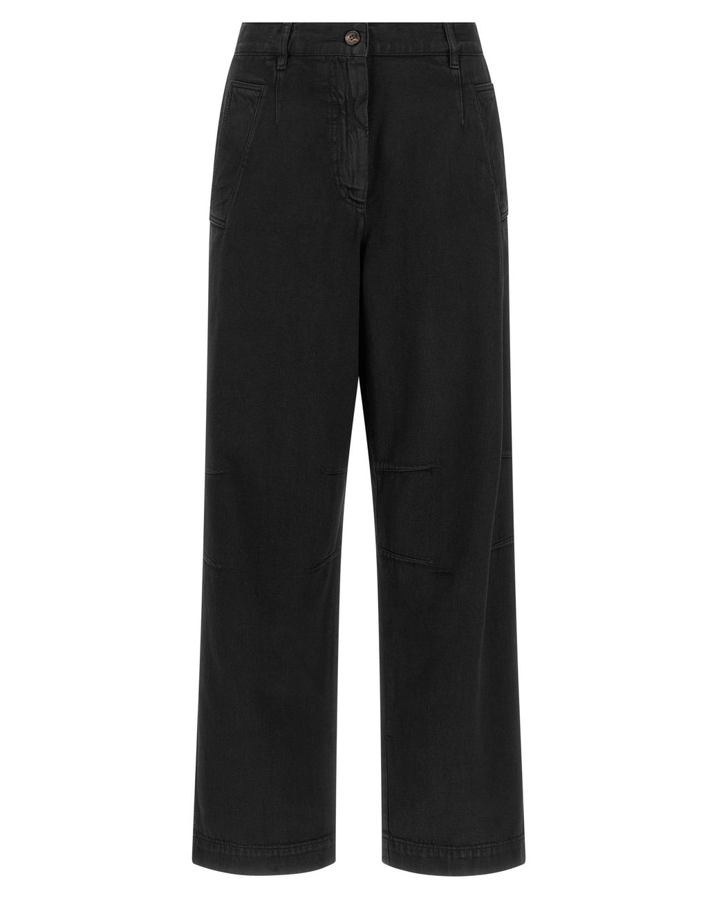 Dries Van Noten Black Loose Cotton Trousers