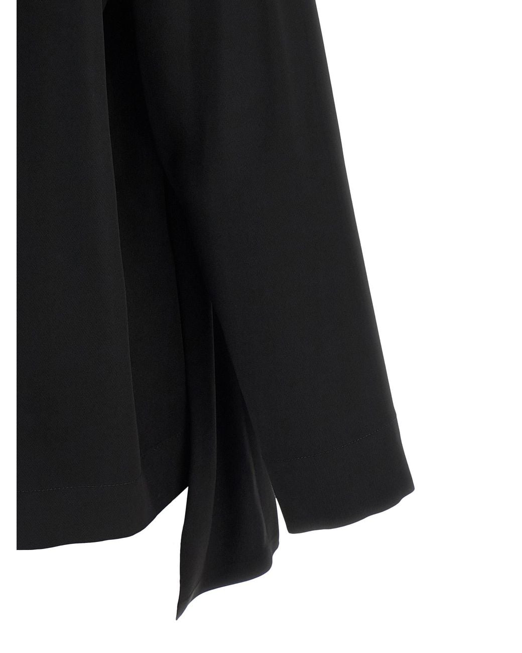 Nude Black Draped Panel Blouse