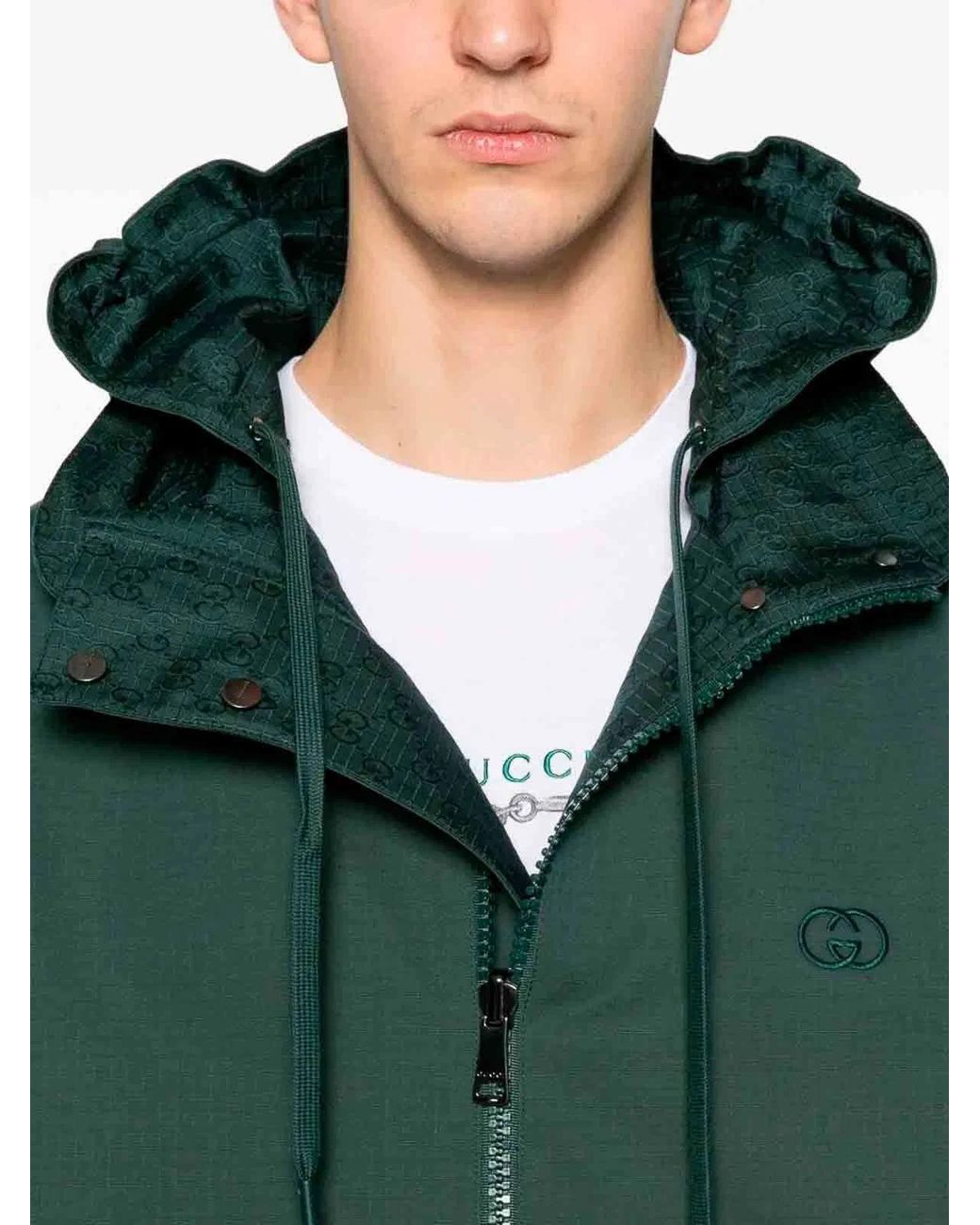 Gucci Green Calfskin Blouson Jacket for men