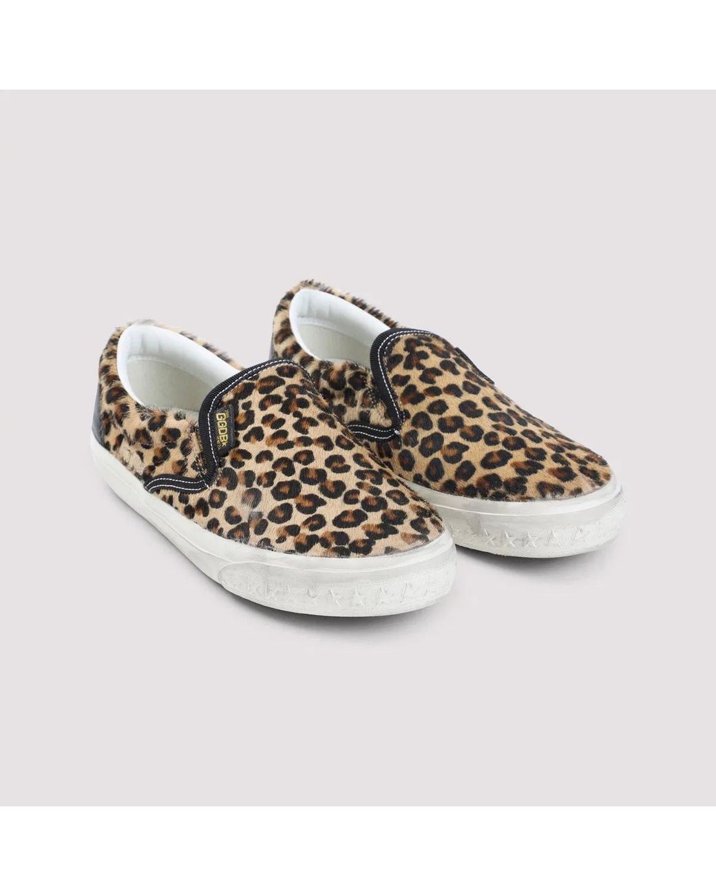 Golden Goose Deluxe Brand Brown Leopard Print Rubber Sole