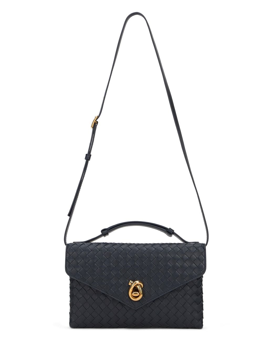 Bottega Veneta Blue Knot Lock Shoulder Bag
