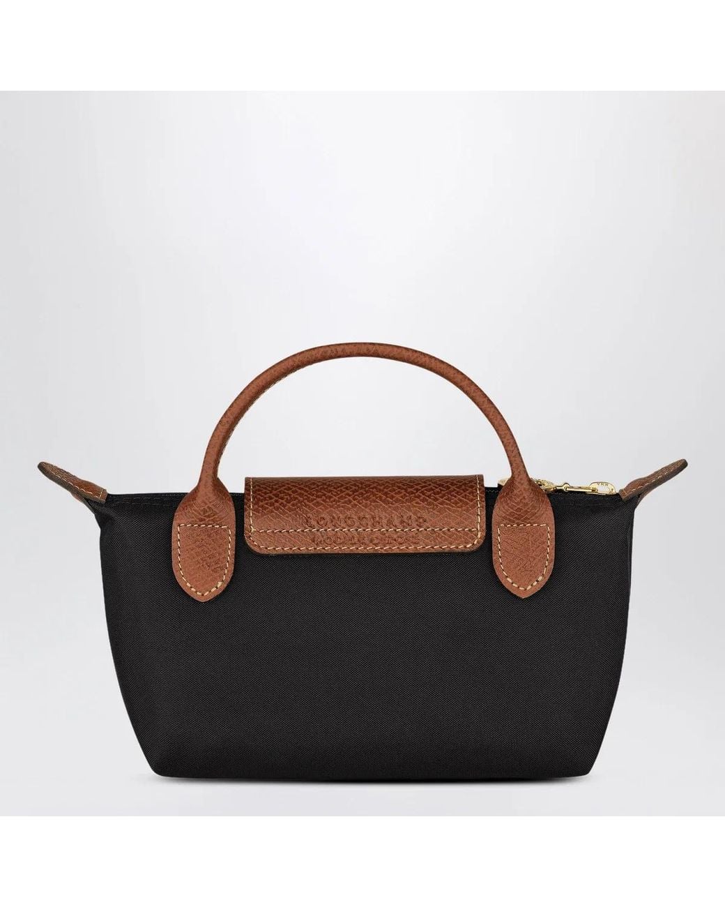 Longchamp Black Le Pliage Original Pebble Clutch Bag