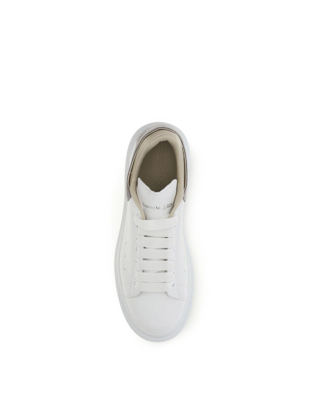 McQueen White Oversized Sneakers With Suede Heel Tab for men