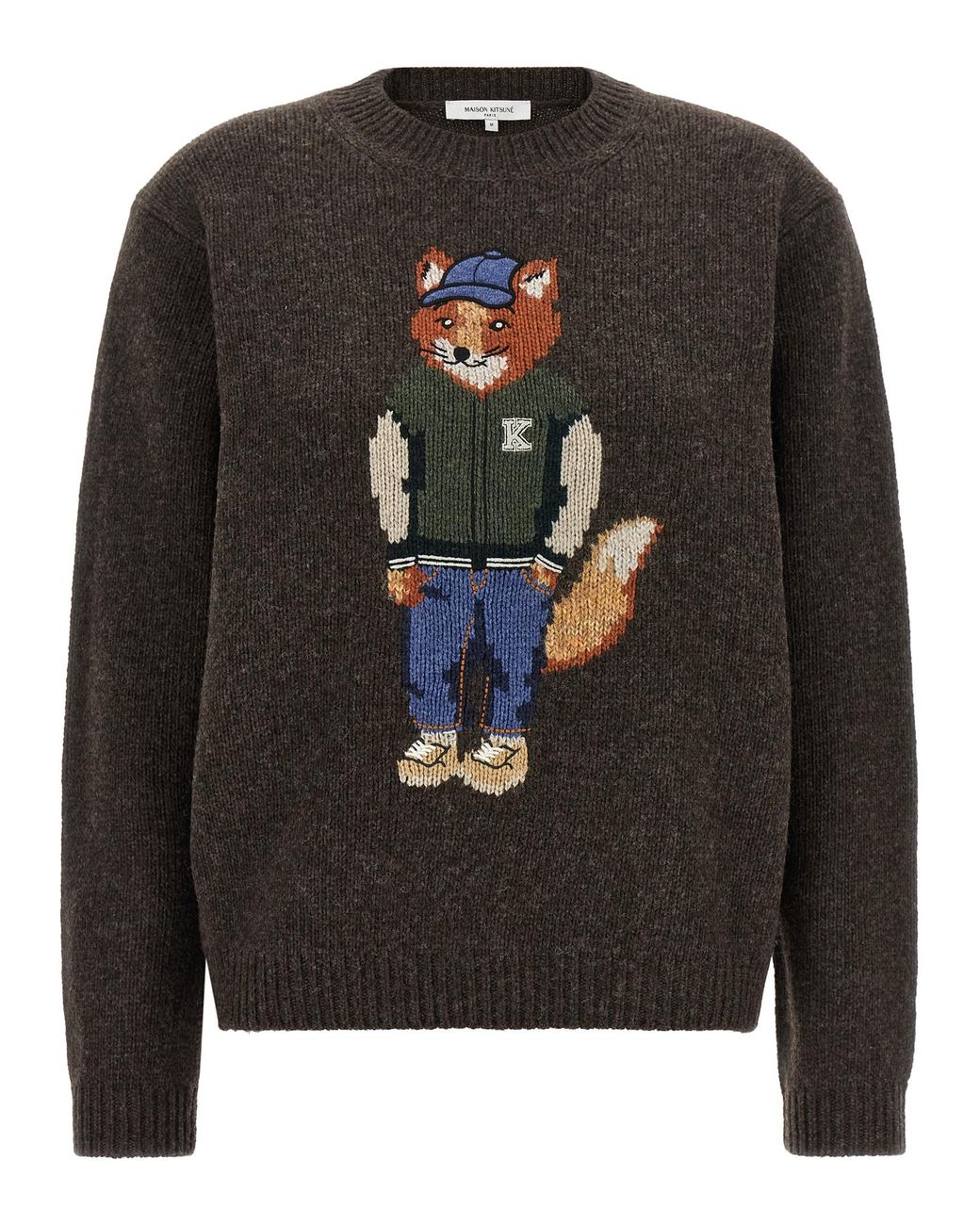 Maison Kitsuné Black 'Dressed Fox' Sweater