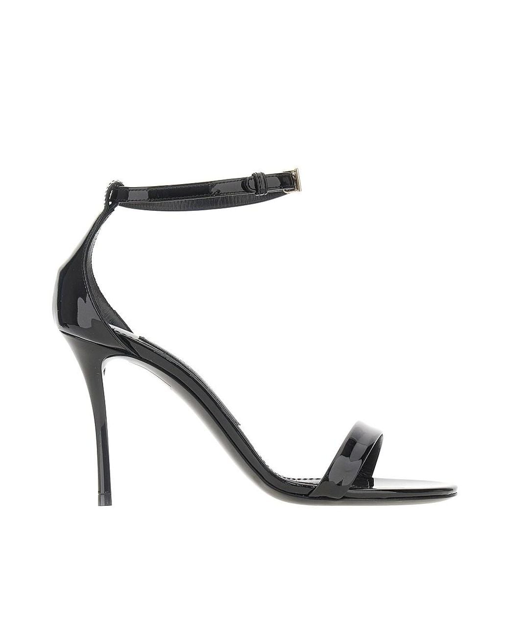 Dolce & Gabbana Black Dolce & Gabbana Patent Leather Sandals