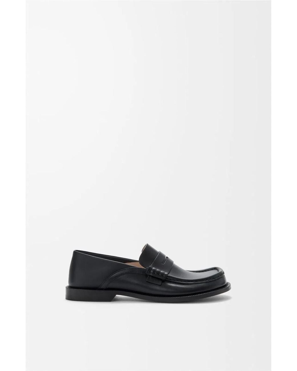 Loewe White Campo Flap Back Calfskin Loafers for men