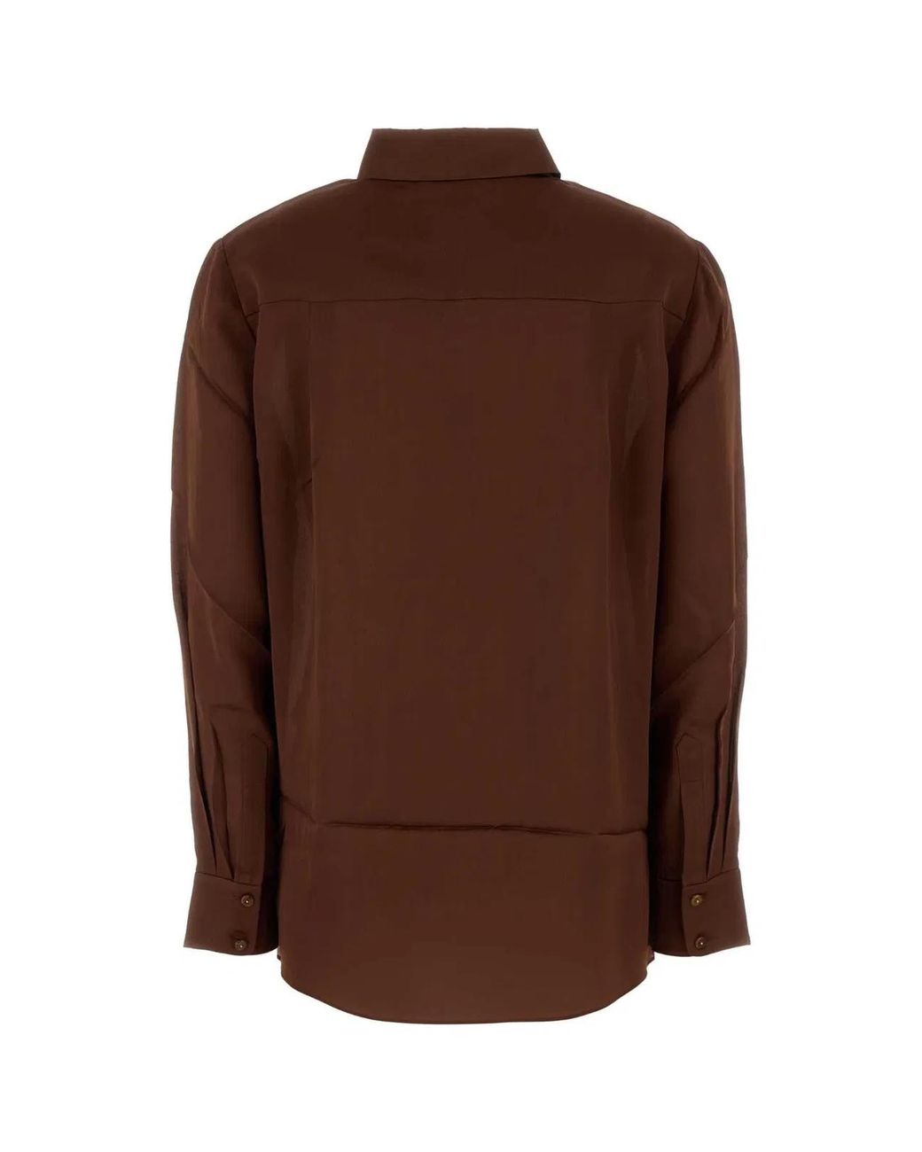Zimmermann Brown Chocolate Satin Hypnotic Shirt