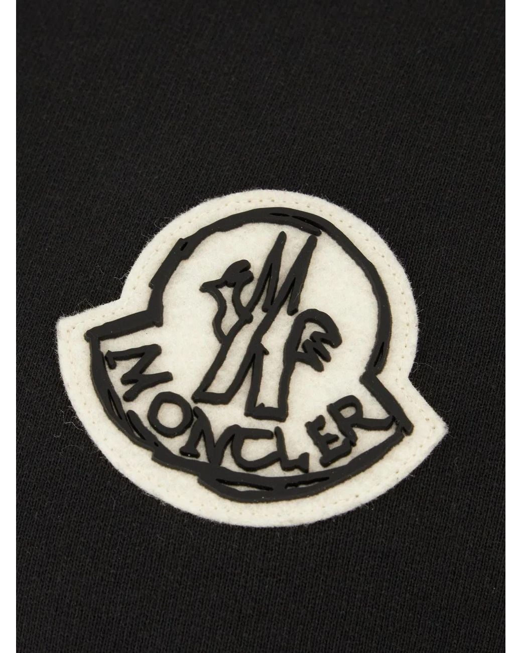 Moncler Black Cotton Sweatshirt for men