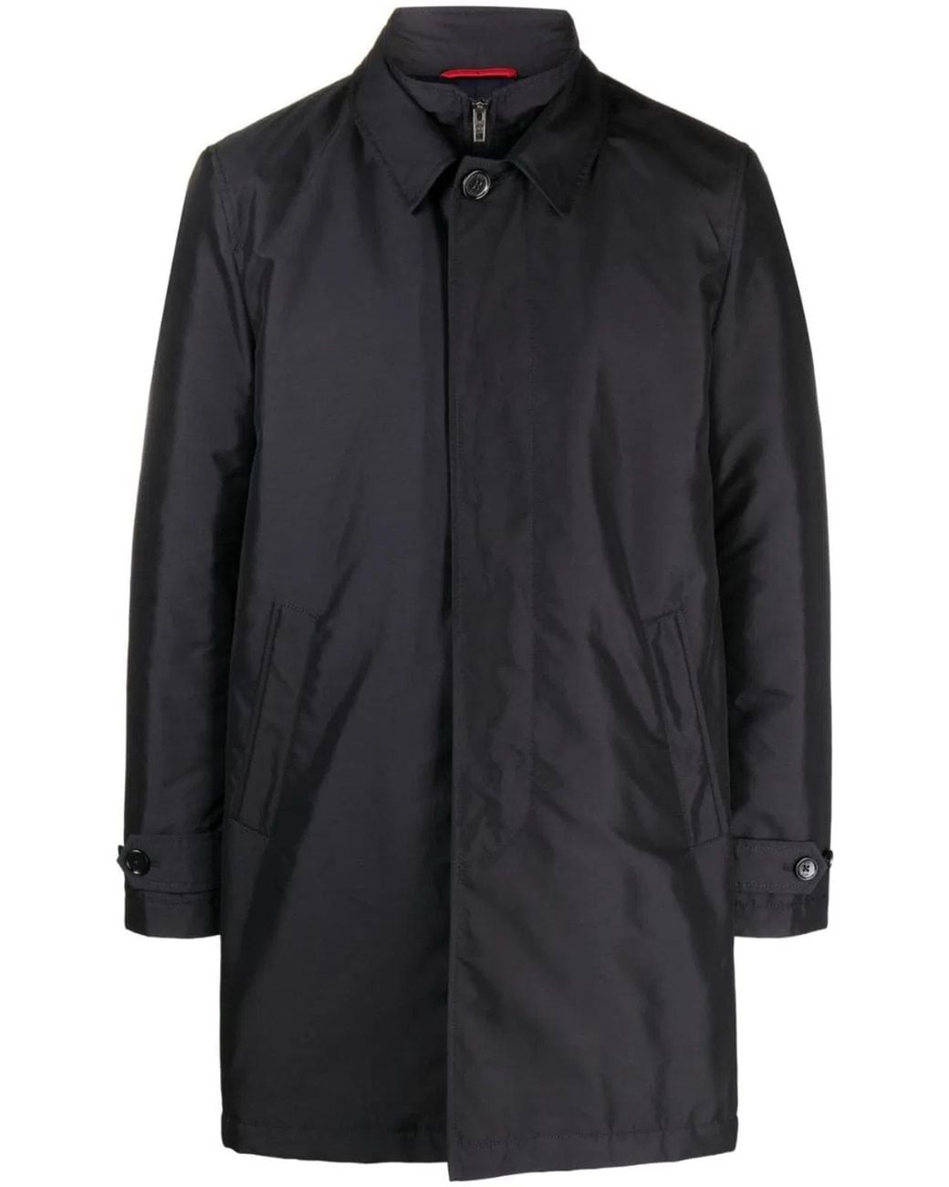 Fay Black Easy Morning Double Breasted Coat for men
