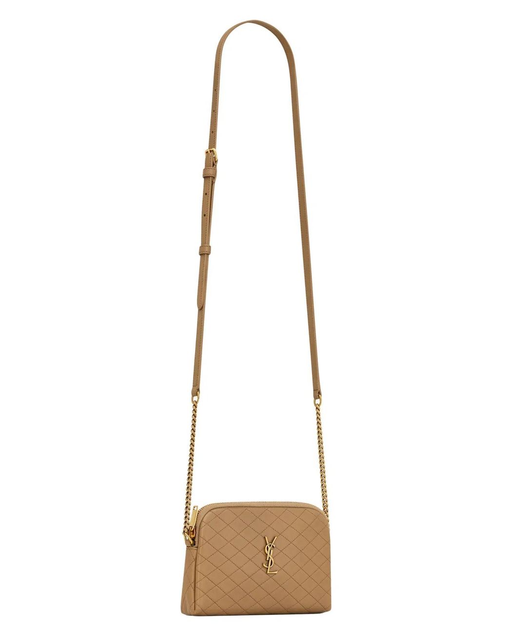 Saint Laurent Natural Gaby Zipped Pouch