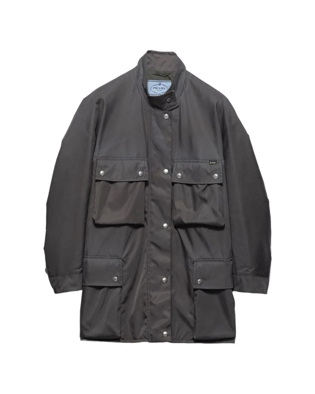 Prada Gray Recycled Polyamide Jacket