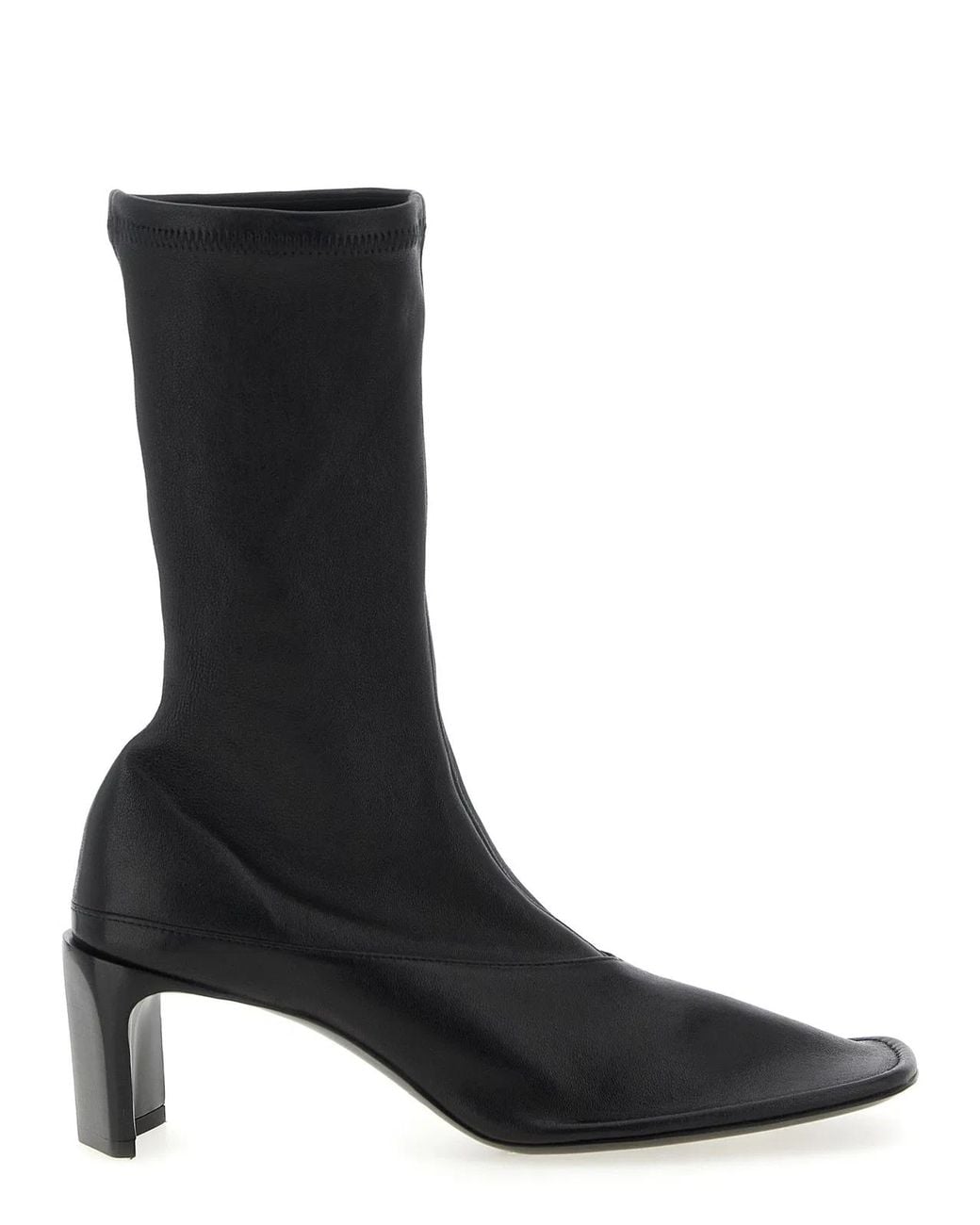 Jil Sander Black Nappa Ankle Boots