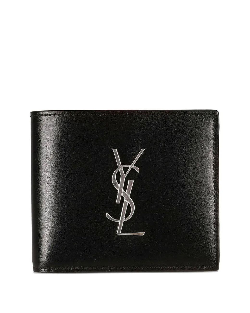 Saint Laurent Black Ysl Credit Card Holder for men
