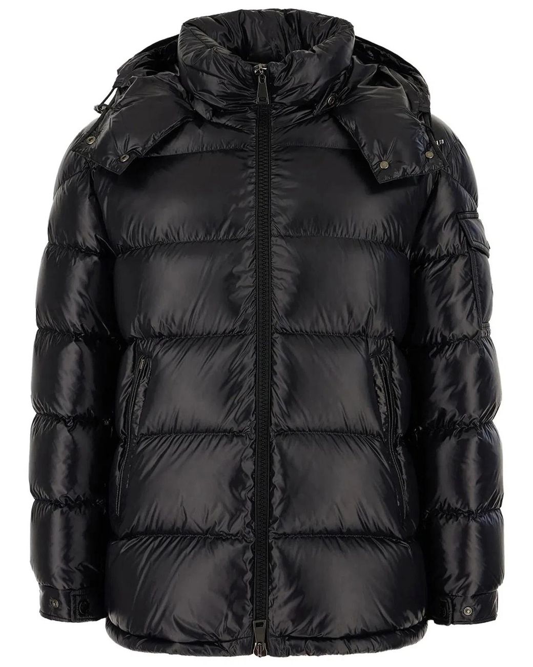 Moncler Black Maire Hooded Short Down Jacket