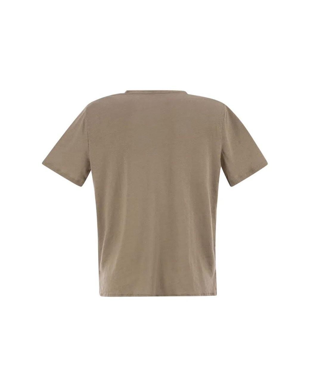 Majestic Natural Linen Crew-Neck T-Shirt