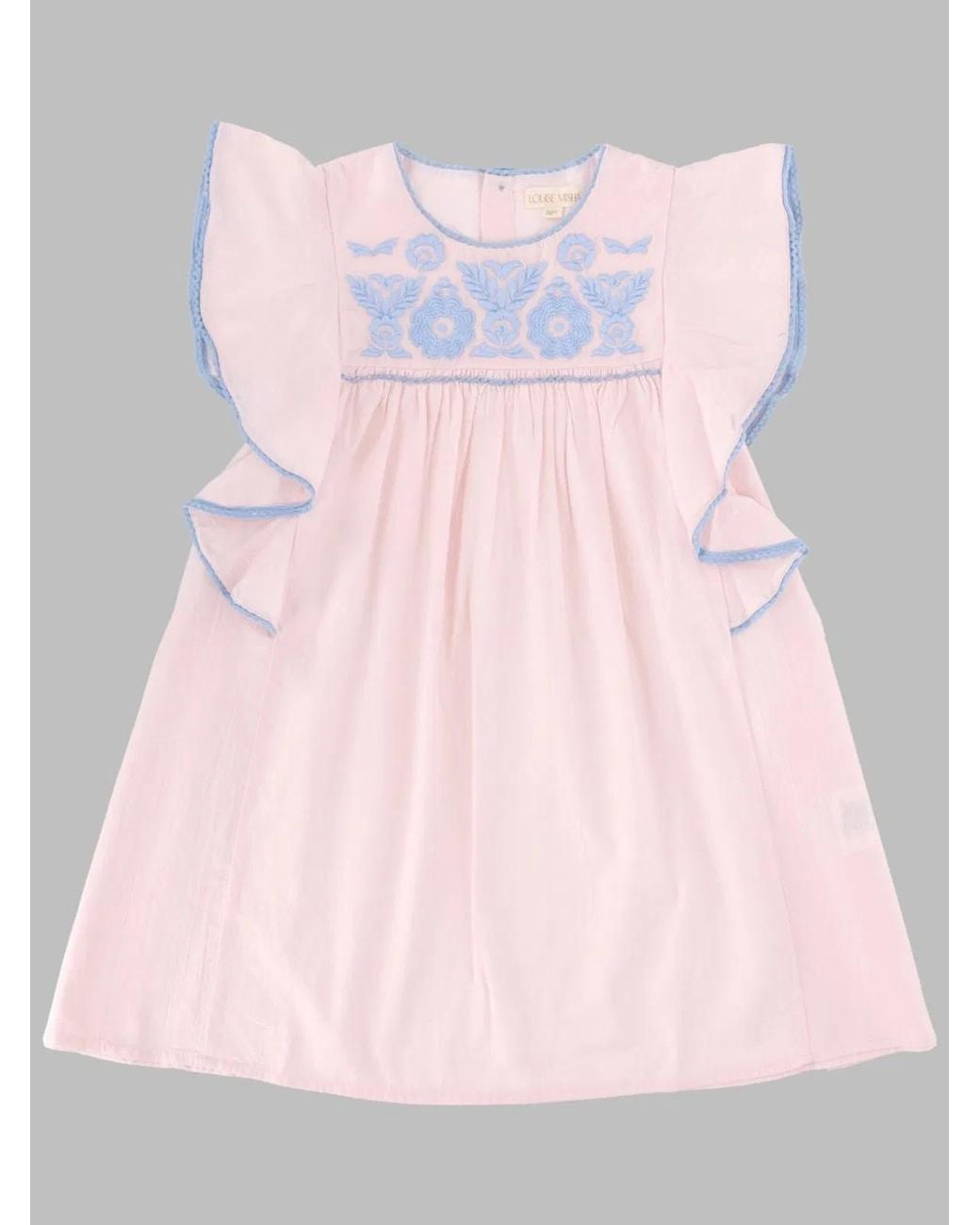 Louise Misha Pink Vestito Con Ricamo