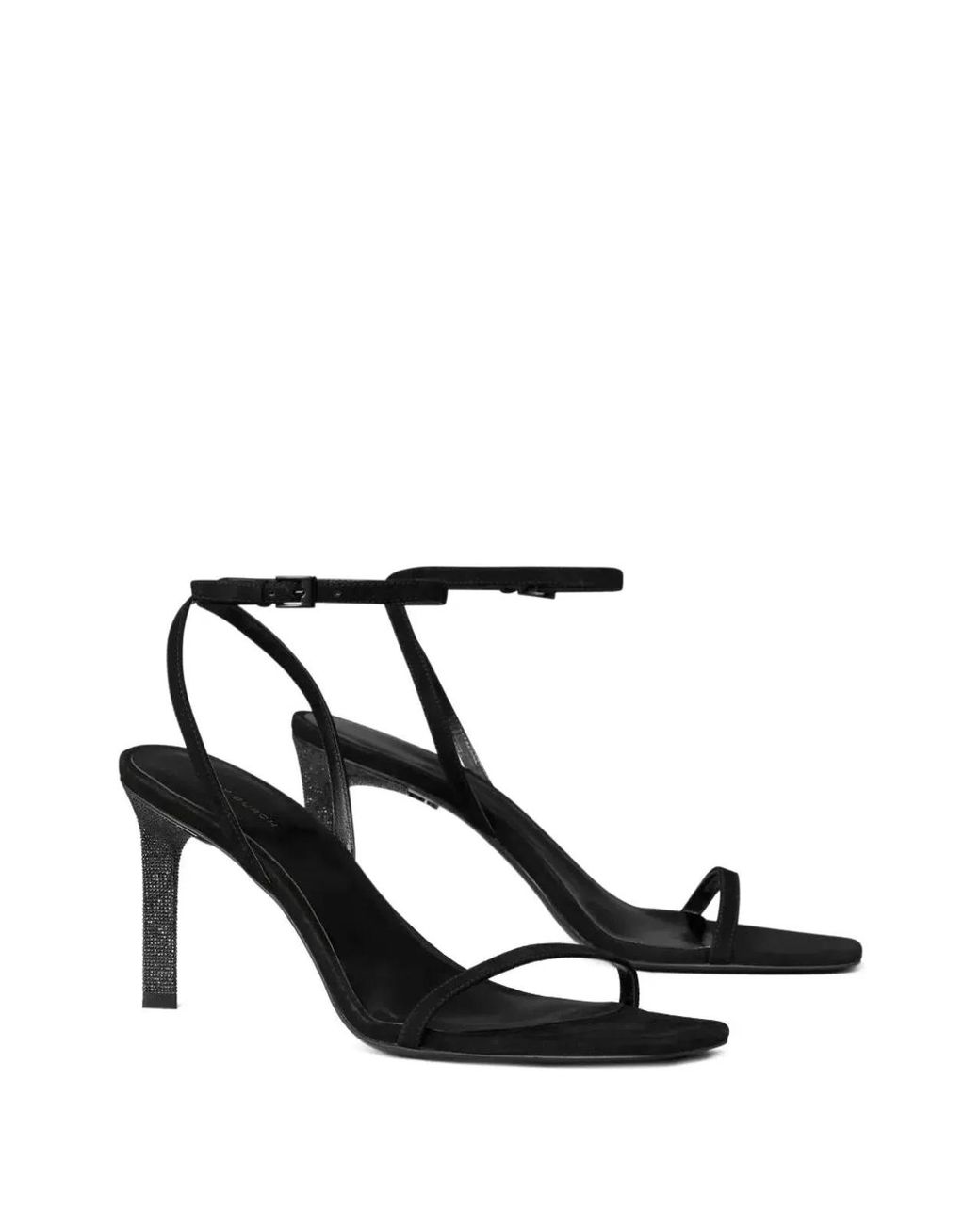 Tory Burch Black "Pave" Heel Sandal 90Mm