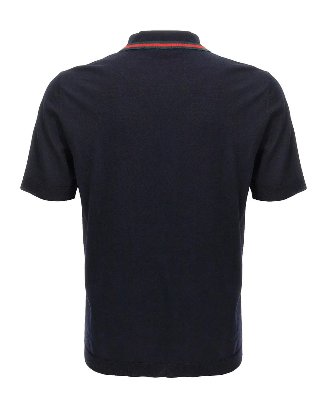 Gucci Blue Web Ribbon Polo Shirt for men