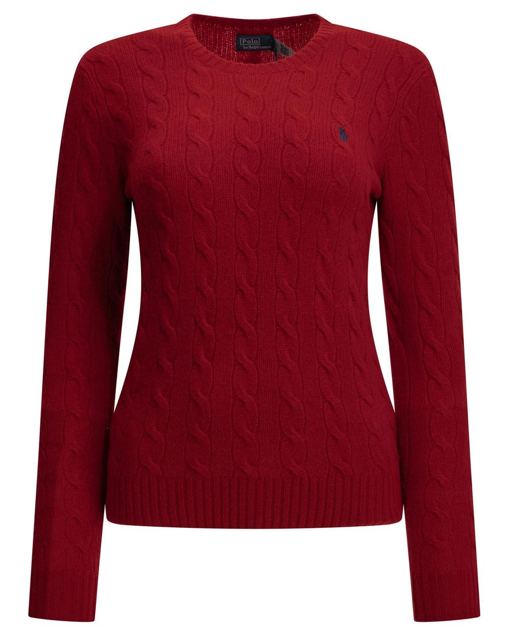 Polo Ralph Lauren Red Crew-Neck Sweater With Logo