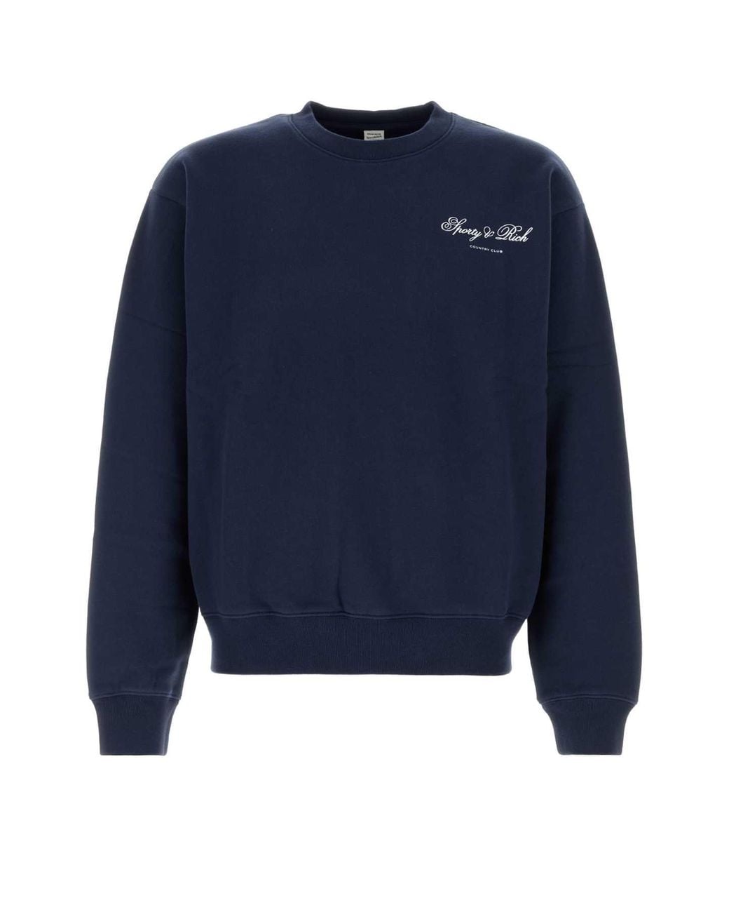 Sporty & Rich Blue Sporty & Rich Club Script Crewneck for men