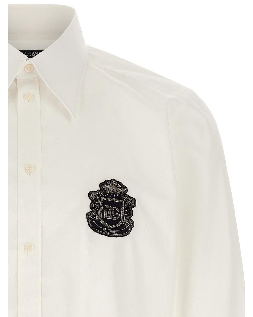 Dolce & Gabbana White Dolce & Gabbana Coat Of Arms Shirt for men