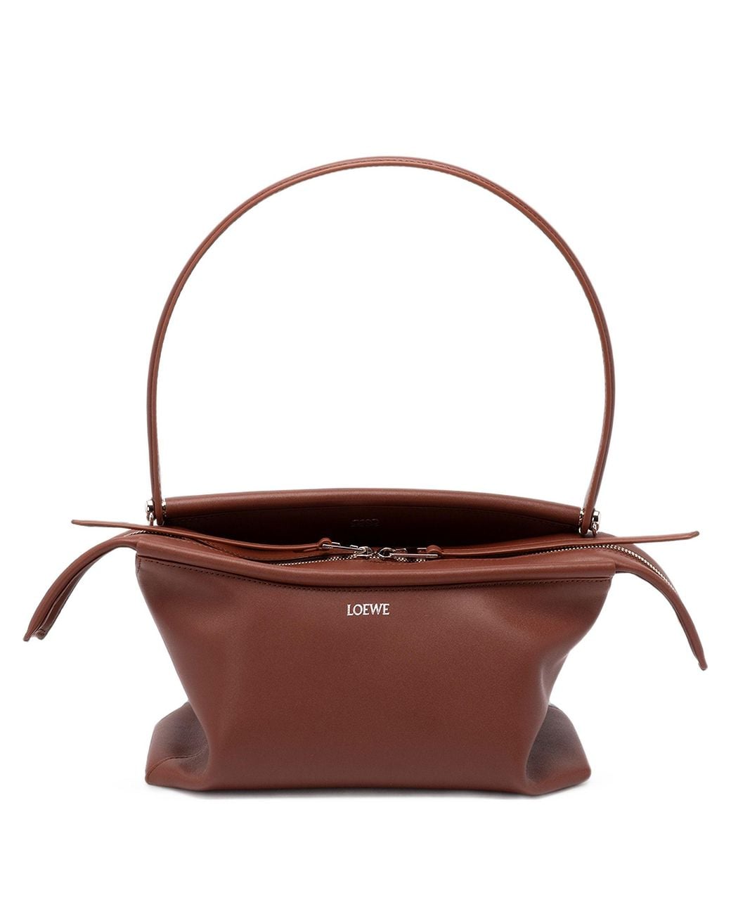 Loewe Brown Whisker Glazed Calfskin Shoulder Bag