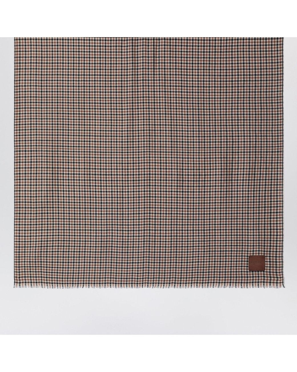 Weekend by Maxmara Brown Vichycheck Wool Stole