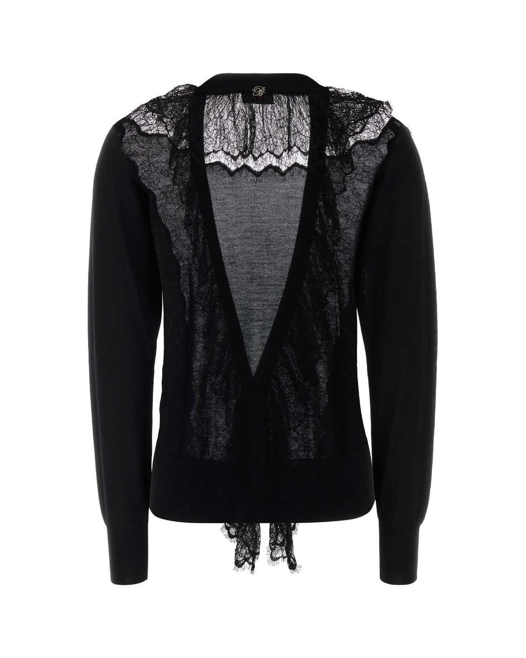 Blumarine Black Virgin Wool Cardigan