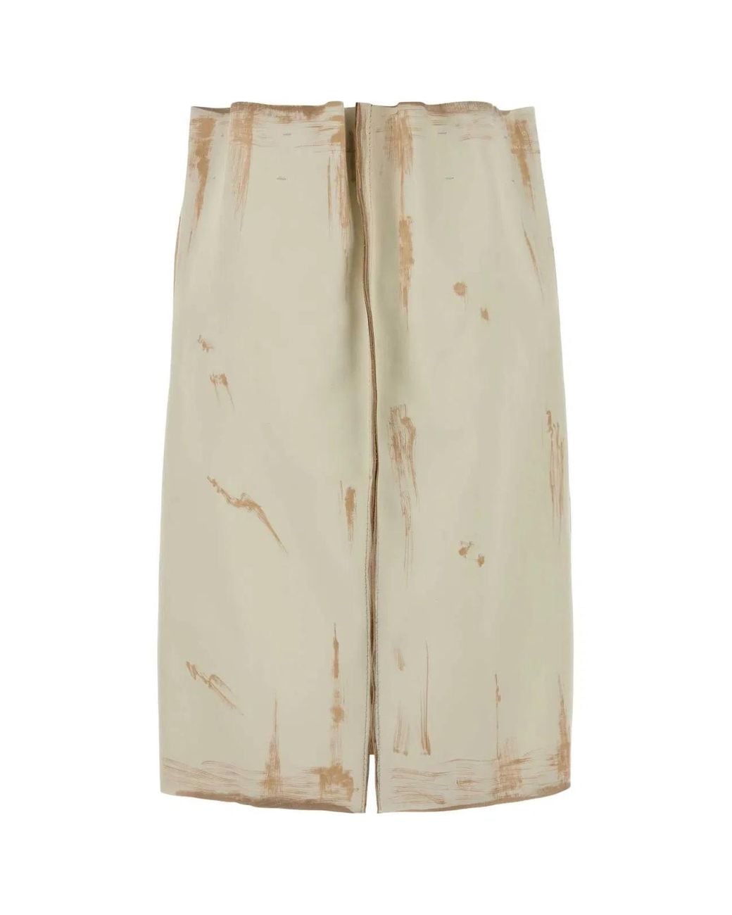Prada Natural Printed Knee Length Skirt